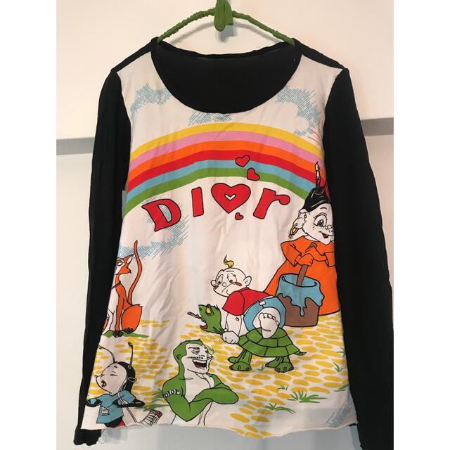 Christian Dior(クリスチャンディオール)のディオールDiorカーツンイラストティーシャツリメイク品 レディースのトップス(Tシャツ(半袖/袖なし))の商品写真