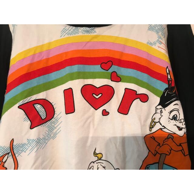 Christian Dior(クリスチャンディオール)のディオールDiorカーツンイラストティーシャツリメイク品 レディースのトップス(Tシャツ(半袖/袖なし))の商品写真