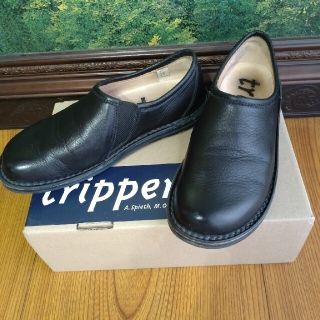 トリッペン(trippen)の【美品】トリッぺンTrippen Yen Black 37(ローファー/革靴)