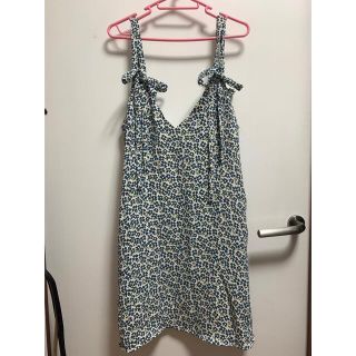 ザラ(ZARA)のZara新品未使用　花柄キャミソール　花柄チュニック　ミニワンピース(キャミソール)