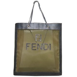 フェンディ(FENDI)の FENDI フェンディ メッシュ ロゴ トートバッグ(トートバッグ)