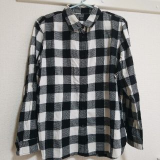 ユニクロ(UNIQLO)のユニクロ ギンガムチェックシャツ ブラック(シャツ/ブラウス(長袖/七分))