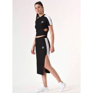 プーマ(PUMA)のpuma トップス　Tシャツ　スカート　スリッド　サイド(Tシャツ(半袖/袖なし))