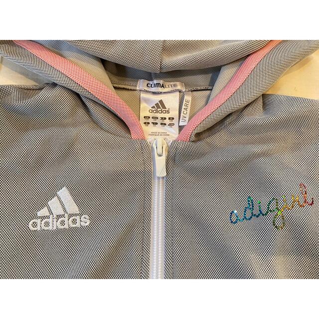 adidas(アディダス)のadidas アディダス　パーカー　UVケア　CLIMA LITE キッズ/ベビー/マタニティのキッズ服女の子用(90cm~)(ジャケット/上着)の商品写真