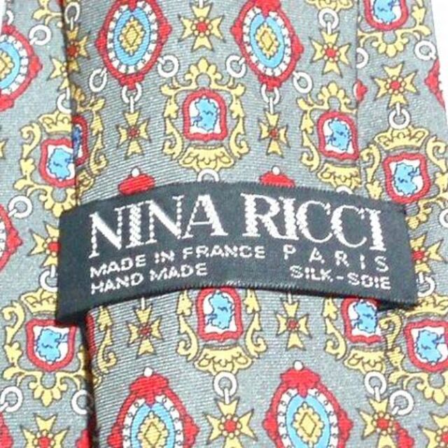 NINA RICCI(ニナリッチ)の未使用品フランス製 ニナリッチNINA RICCIネクタイ(灰色グレー系 メンズのファッション小物(ネクタイ)の商品写真