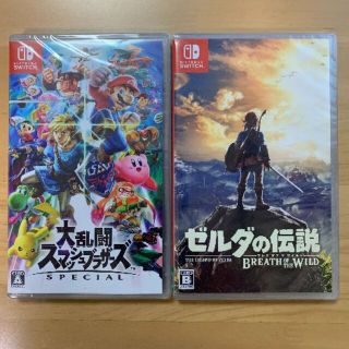 ニンテンドースイッチ(Nintendo Switch)の新品未開封 大乱闘スマッシュブラザーズ ゼルダの伝説 ブレスオブザワイルド(家庭用ゲームソフト)