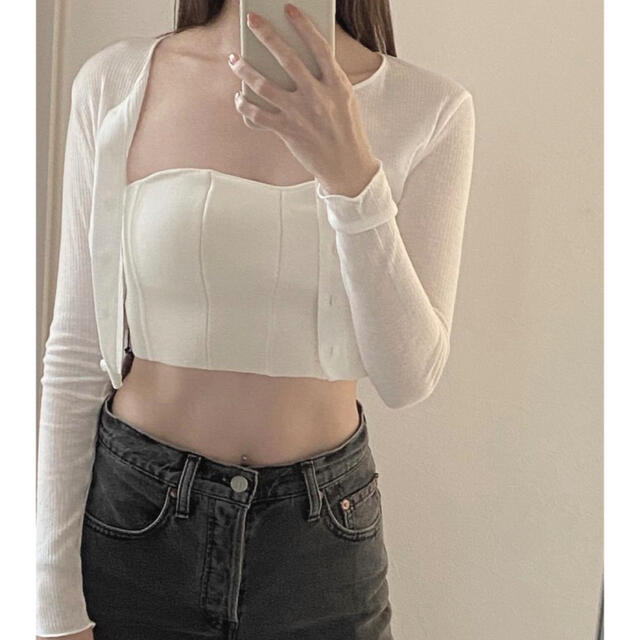 新品未使用 é yo BIOTOP Lingerie ニットビスチェ ブラック | www