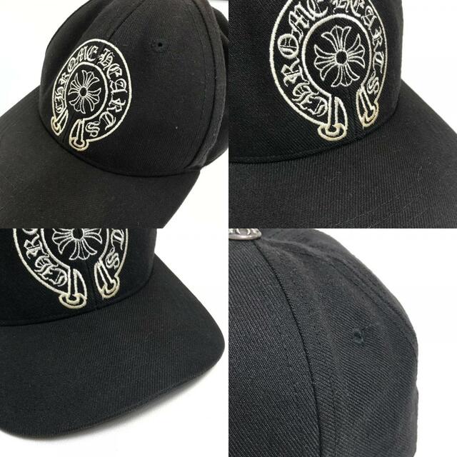 Chrome Hearts(クロムハーツ)のクロムハーツ CHROME HEARTS ホースシュー ロゴ ベースボール 帽子 キャップ コットン ブラック レディースの帽子(キャップ)の商品写真