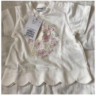 ベベ(BeBe)のSLAP SLAP イチゴ刺繍Tシャツ 80 新品未使用(Ｔシャツ)