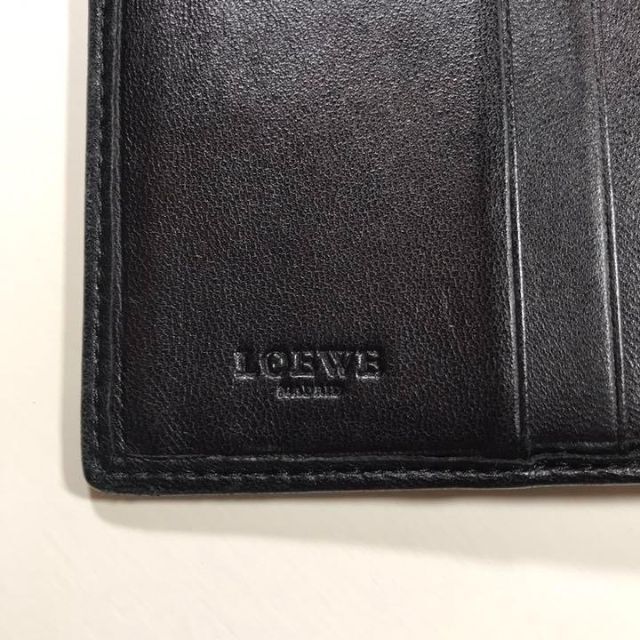 【 人気 】LOEWE ロエベ 財布 二つ折り財布 レザー ブラック メンズ