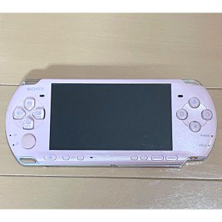 プレイステーションポータブル(PlayStation Portable)のPSP3000 ブロッサムピンク⭐︎本体&ソフト2点付(携帯用ゲーム機本体)