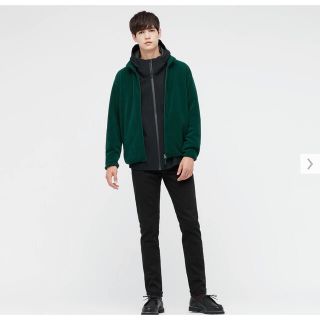 ユニクロ(UNIQLO)のフリースフルジップジャケット グリーン(その他)