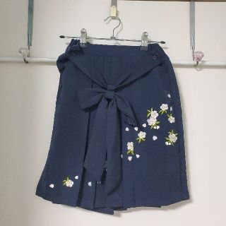 はれあめ creammade 和ロリ ロリィタ 袴スカート ネイビー(ミニスカート)
