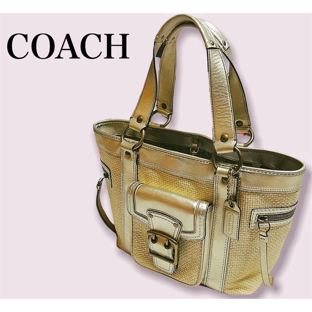 COACH(コーチ)のCOACH トートバッグ K-113 ゴールド レガシーストロートート レディースのバッグ(トートバッグ)の商品写真