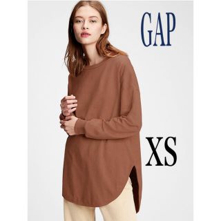 ギャップ(GAP)の新品☆GAP チュニックTシャツ ベージュ XS 腰下丈 ギャップ 長袖(Tシャツ(長袖/七分))