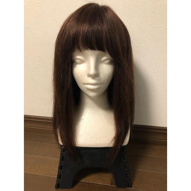 レミー人毛100% 試着のみウィッグ I型つむじミディアム ナチュラル