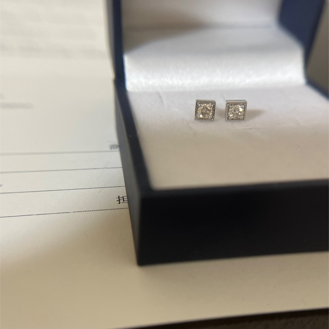 ジュエリーツツミ　pt900 一粒ダイヤピアス　0.24ct 定価5.3万円