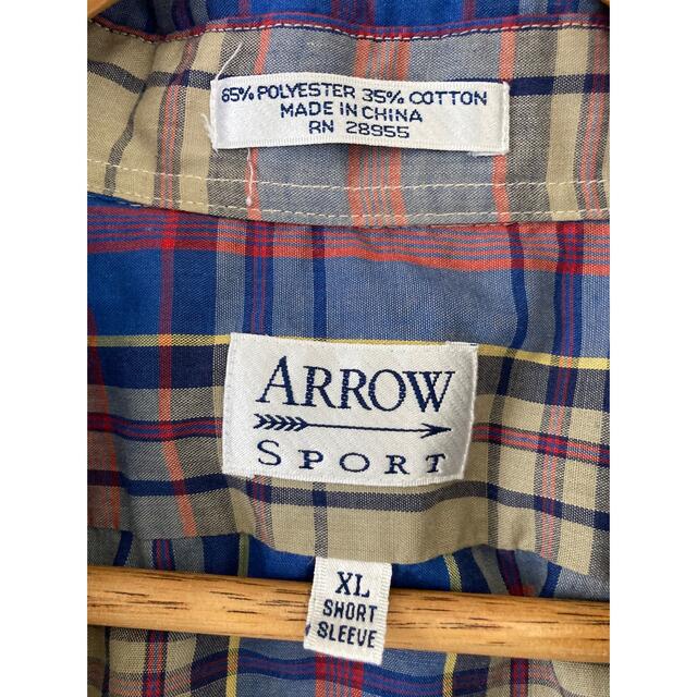 ARROW(アロー)のARROW SPORT アロー　BDシャツ　チェックシャツ　半袖　90's古着 メンズのトップス(シャツ)の商品写真