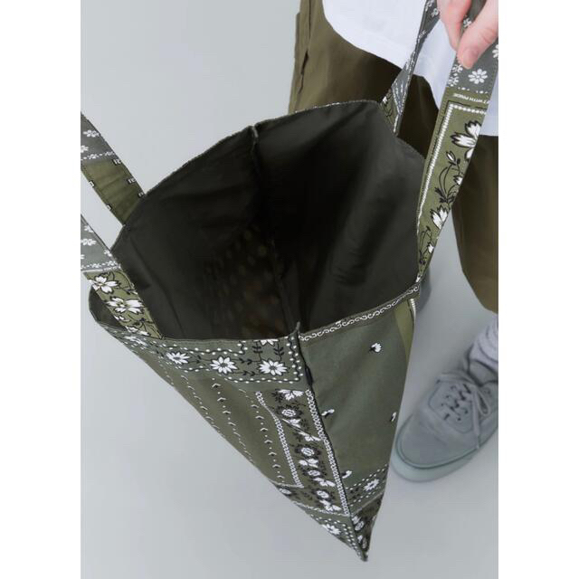 NEIGHBORHOOD(ネイバーフッド)のNEIGHBORHOOD BANDANA CHOPPED TOTE OLIVE メンズのバッグ(トートバッグ)の商品写真