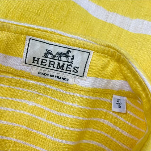 Hermes(エルメス)のエルメス✨リネン100 ボタンダウンシャツ メンズのトップス(シャツ)の商品写真
