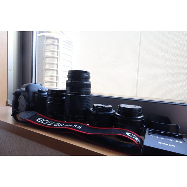 Canon(キヤノン)のキャノン Canon EOS 6D mark II & レンズ4本セット スマホ/家電/カメラのカメラ(デジタル一眼)の商品写真
