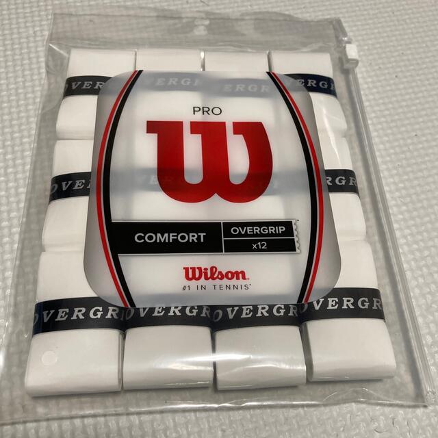 wilson(ウィルソン)のWilsonプロオーバーグリップ白12本セット日本製 スポーツ/アウトドアのテニス(その他)の商品写真