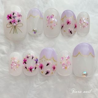 現品♡押し花ネイルチップ