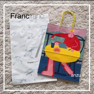 フランフラン(Francfranc)のフランフラン　ショップ袋　ラッピング袋　リボン(ショップ袋)