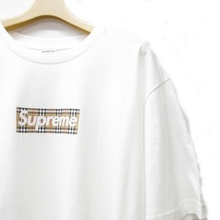 シュプリーム(Supreme)のシュプリーム × バーバリー Box Logo Tee "White" L(Tシャツ/カットソー(半袖/袖なし))
