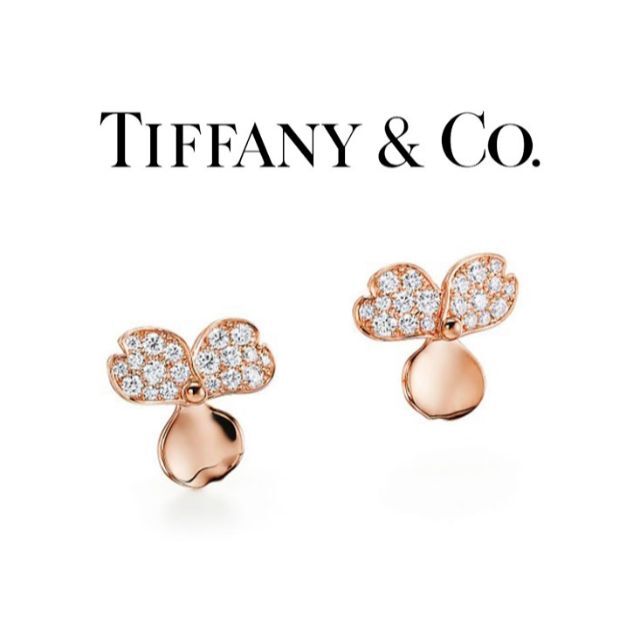 Tiffany & Co. - 【新品同様】Tiffany ティファニー ペーパーフラワー ダイヤモンド ピアス