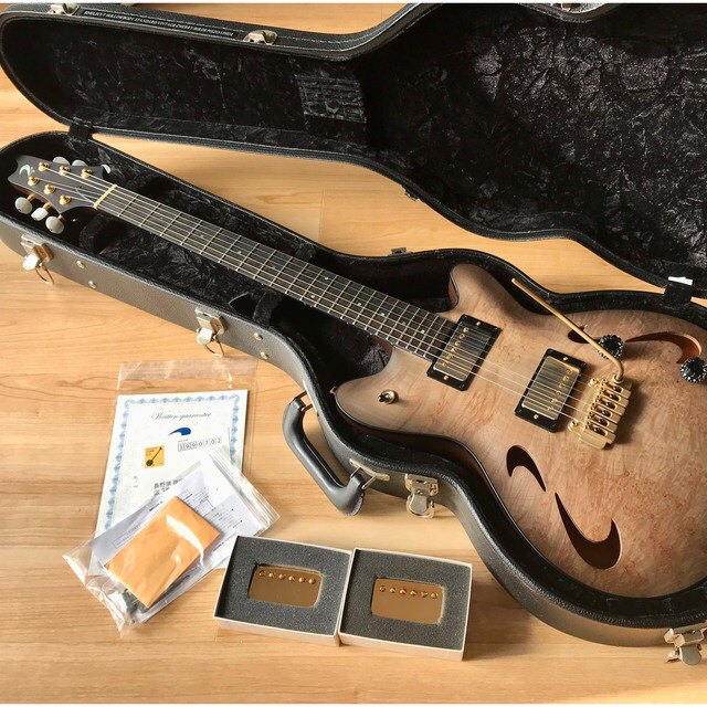 Gibson(ギブソン)のT's Guitars Arc-Hollow/VS100N,Burl Maple 楽器のギター(エレキギター)の商品写真