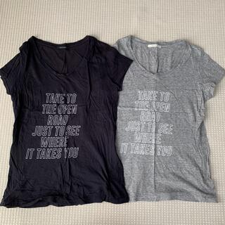 マカフィー(MACPHEE)のMACPHEE マカフィー Tシャツ トップス2枚セット グレー&ネイビー(Tシャツ(半袖/袖なし))
