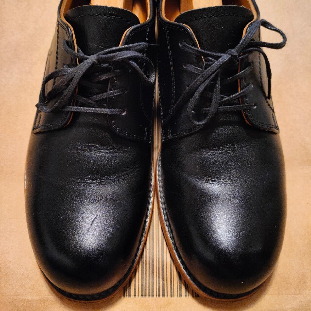 PADRONE 革靴 ダービープレーントゥシューズ 40 ブラック