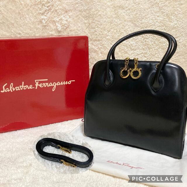 2way】Salvatore Ferragamo ガンチーニ レザー バッグ devsoft.co.ao