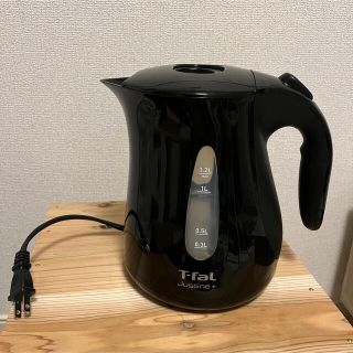 ティファール(T-fal)の ティファール電気ケトル ジャスティンプラス カカオブラック1.2L 美品(電気ケトル)