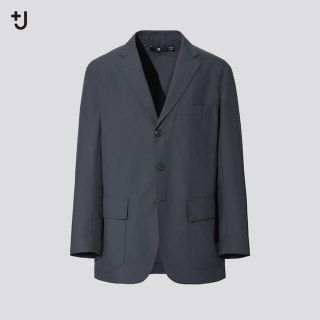 ユニクロ(UNIQLO)のオーバーサイズジャケット　ダークグレー　M(テーラードジャケット)