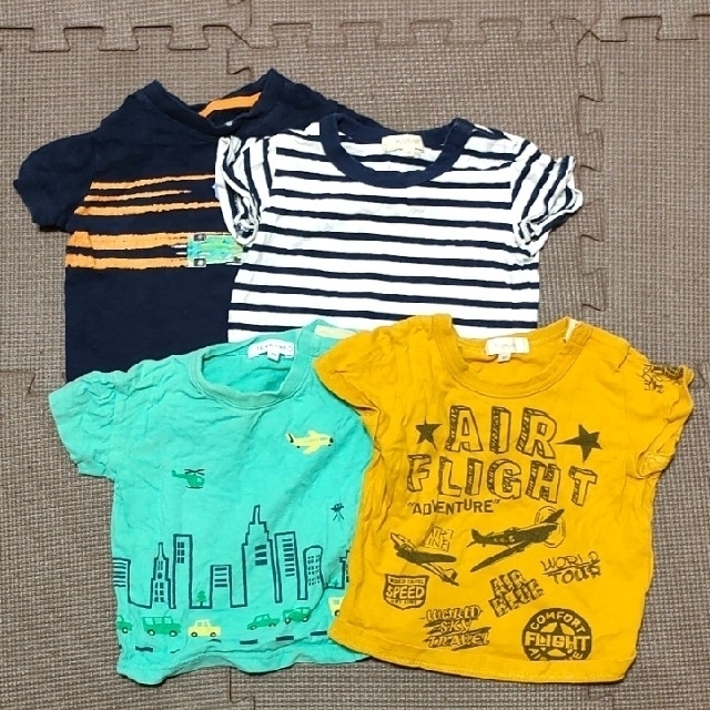 babyGAP(ベビーギャップ)のまとめ売り 半袖　ズボン 80 男の子 キッズ/ベビー/マタニティのベビー服(~85cm)(Ｔシャツ)の商品写真