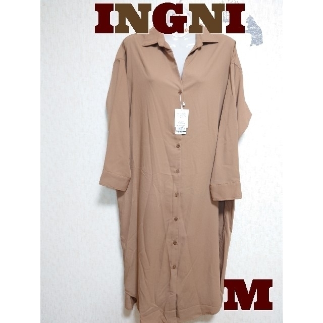 INGNI(イング)の【M】 ロング長袖シャツ （キャメル） レディースのトップス(シャツ/ブラウス(長袖/七分))の商品写真