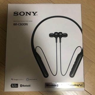 ソニー(SONY)の新品未使用 SONY WI-C600N ブラック ワイヤレス イヤホン(ヘッドフォン/イヤフォン)