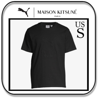 メゾンキツネ(MAISON KITSUNE')のプーマ x メゾンキツネ　半袖Ｔシャツ　プーマ ブラック　(US)Ｓ(Tシャツ/カットソー(半袖/袖なし))