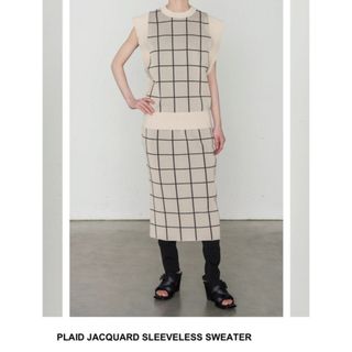 ハイク(HYKE)のHYKE PLAID JACQUARD SLEEVELESS SWEATER(ベスト/ジレ)