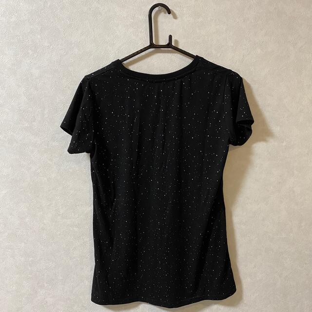 アベイル　Tシャツ カットソー ドット 黒 レディースのトップス(Tシャツ(半袖/袖なし))の商品写真
