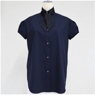 ドゥロワー(Drawer)のcccmalie  シーマリー　キャップスリーブ 半袖 Navy(シャツ/ブラウス(半袖/袖なし))