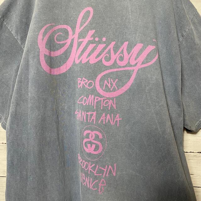 STUSSY(ステューシー)の【希少カラー】ステューシー　ワールドツアー　両面プリン霜降り　Tシャツ メンズのトップス(Tシャツ/カットソー(半袖/袖なし))の商品写真