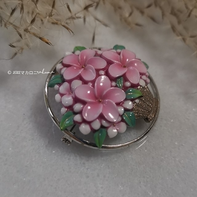 値下げ 俊兼vintage2wayブローチ花籠 桃色 ピンク トシカネジュエリー
