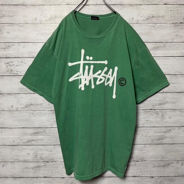 STUSSY(ステューシー)の【アースカラー】ステューシー　ミントグリーン　プリントロゴ　ビックサイズTシャツ メンズのトップス(Tシャツ/カットソー(半袖/袖なし))の商品写真