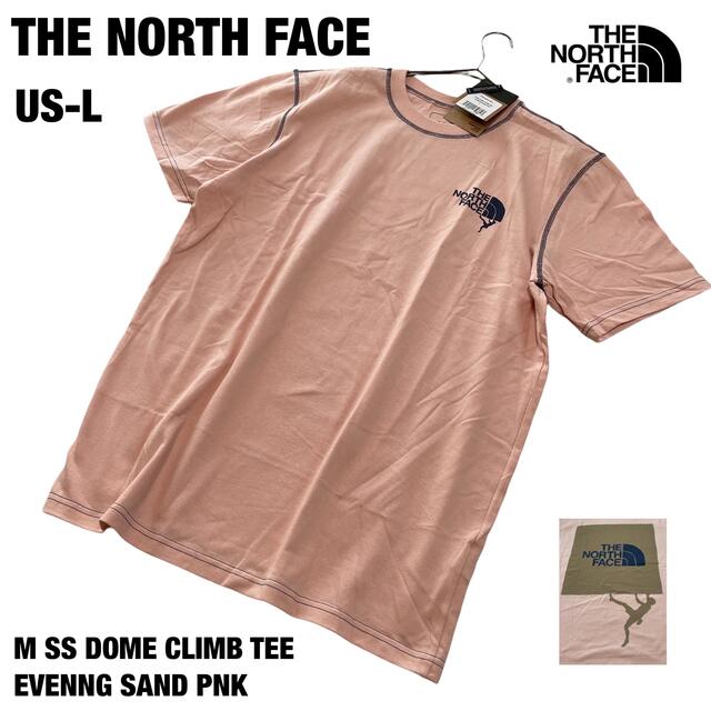 【新品】US-L ノースフェイス Tシャツ クライマー 登山 半袖 サンドピンク