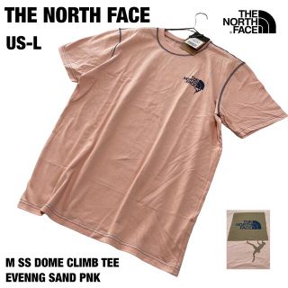 ザノースフェイス(THE NORTH FACE)の【新品】US-L ノースフェイス Tシャツ クライマー 登山 半袖 サンドピンク(Tシャツ/カットソー(半袖/袖なし))