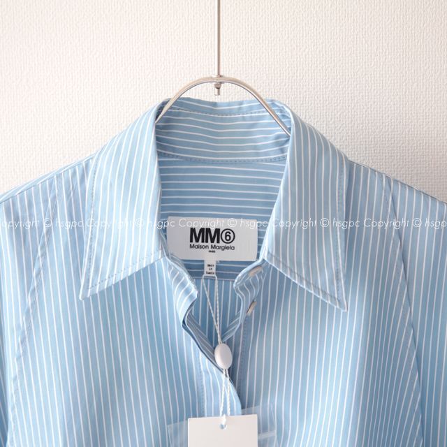 MM6 ビブフロント オーバーサイズ シャツ ワンピース チュニック ドレス