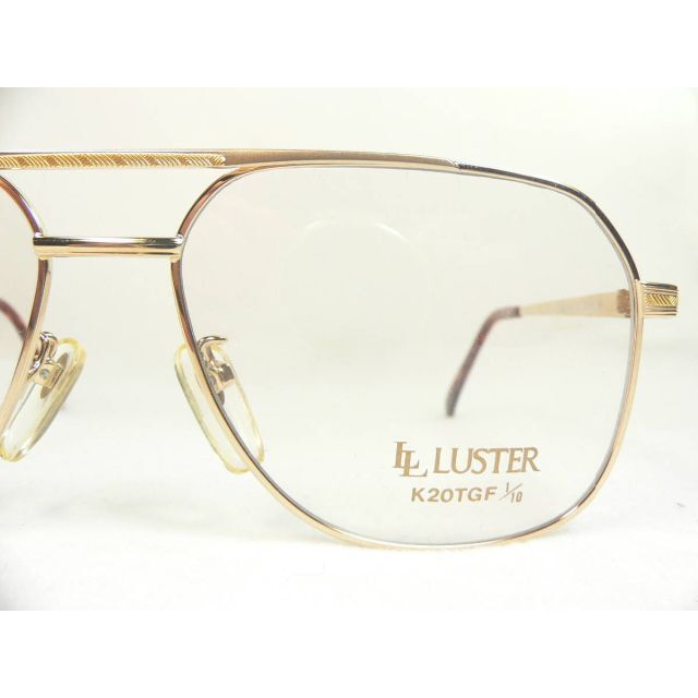 LUSTER ヴィンテージ 眼鏡 フレーム 20金厚張 Pt900飾 ラスター 9